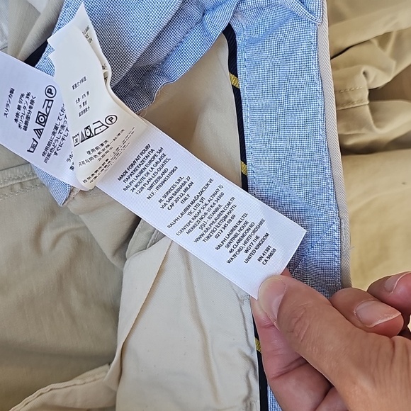 Ralph Lauren Tan Embroidered Chinos The Polo Chinos Sailing Size 36/30 - Picture 4 of 6